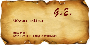 Gózon Edina névjegykártya